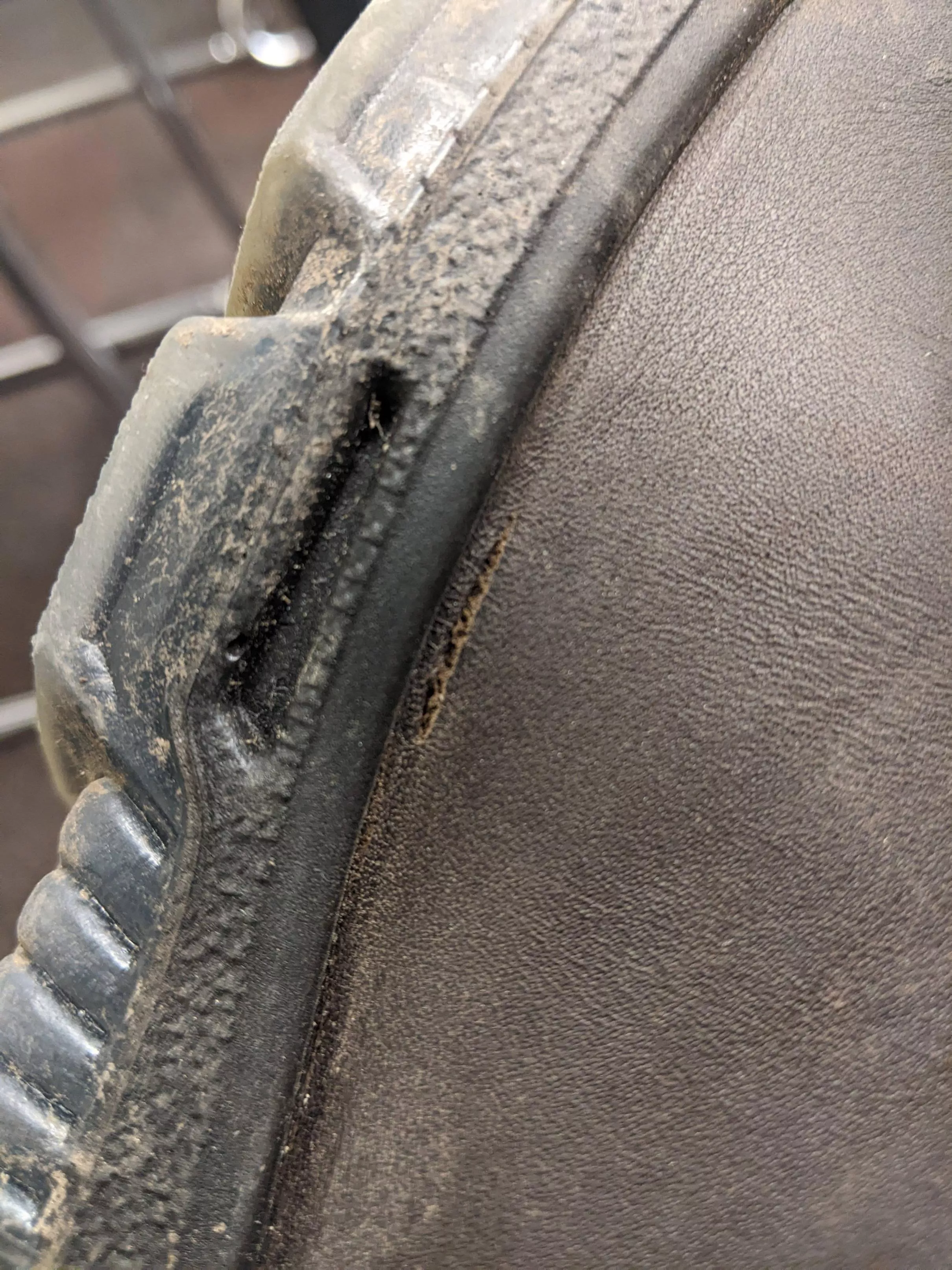 Is this a tear in my new redbacks? They're only a month old.