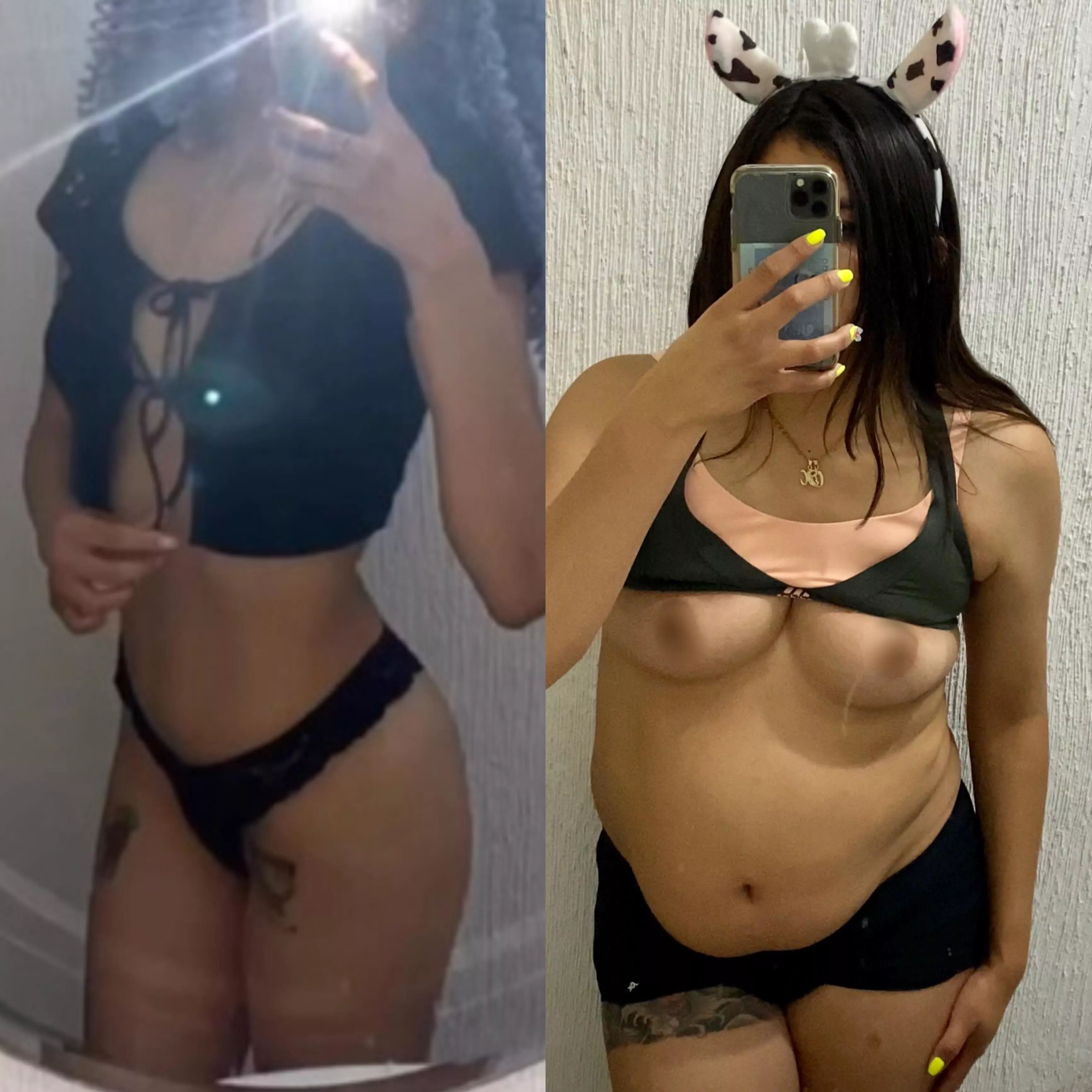 Left girl borrowed me her gym shorts…