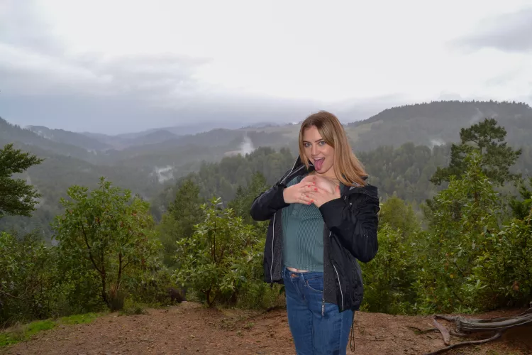 Licking titties on top of the world