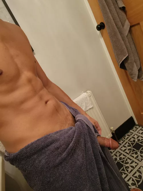 (M) Fresh out the shower and something poked out my towel lol
