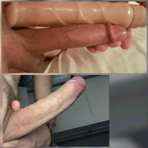 Me(top) vs. u/Honryjerker69 compared 😁 We had few inches of lenght difference - great size anyway