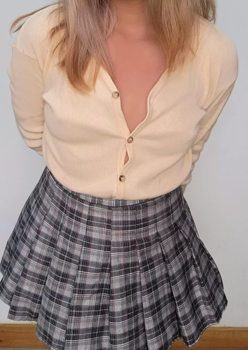 Nippies poking through my cardigan. Feel really cute