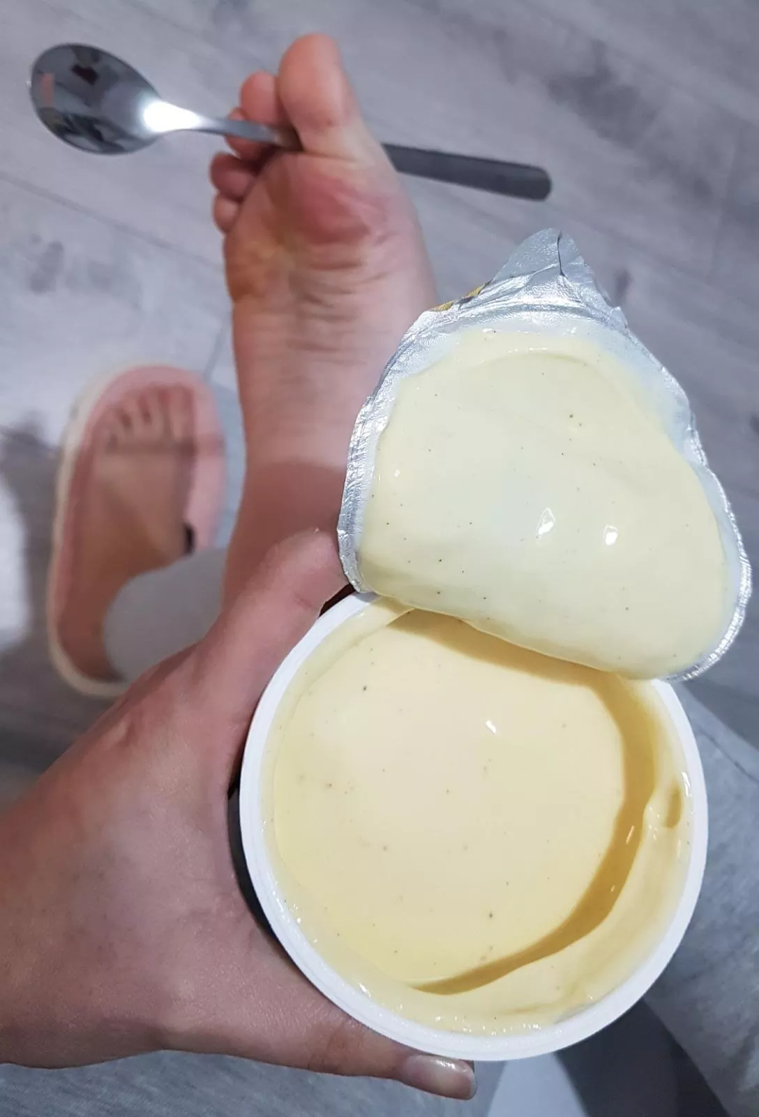 pudding anyone? I'll feed ya with my feet