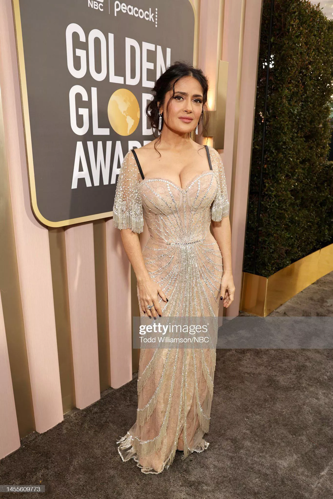Salma Hayek at the 2023 Golden Globes