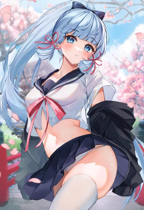 schoolgirl ayaka (yuniiho) [genshin impact]