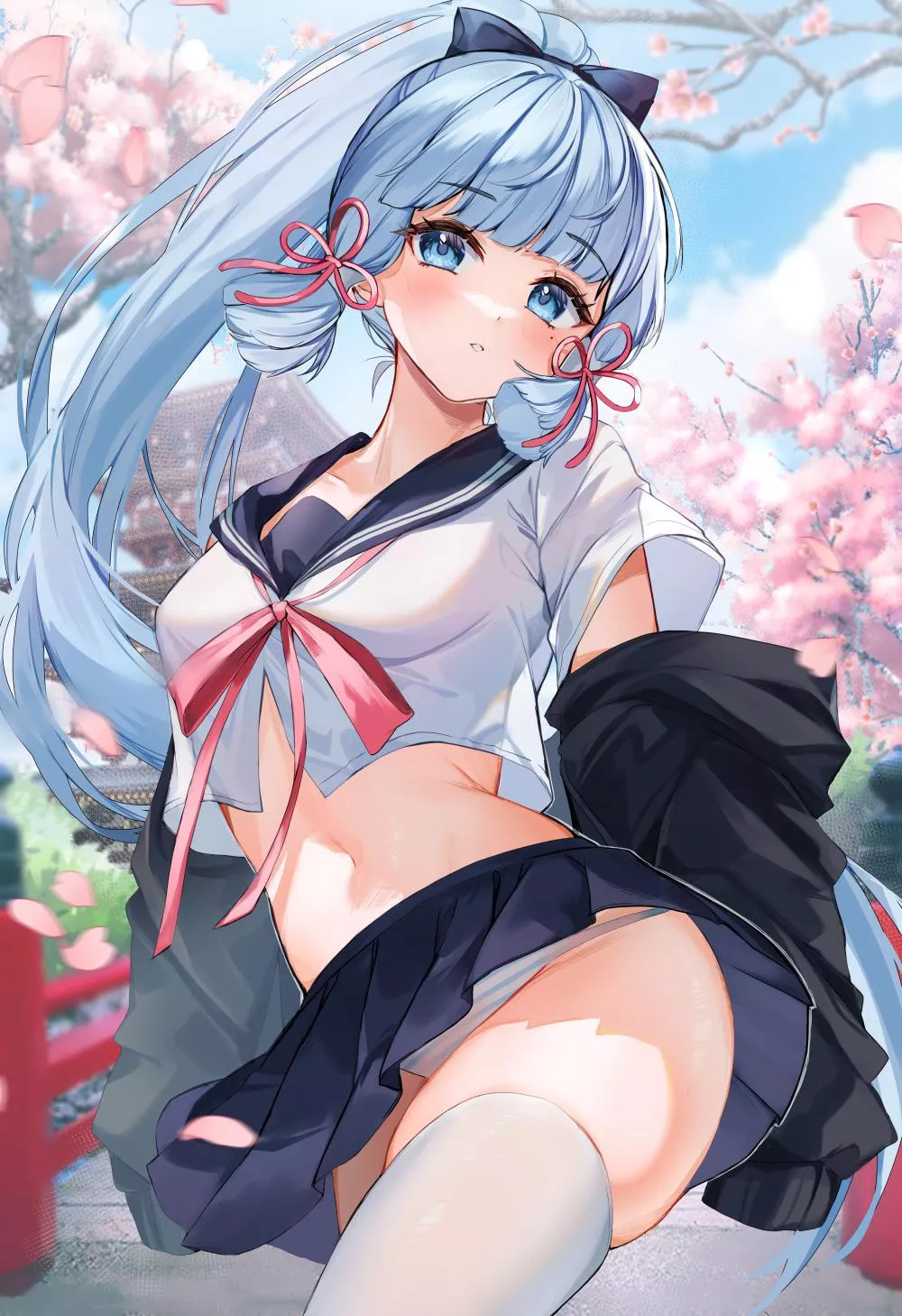 schoolgirl ayaka (yuniiho) [genshin impact]