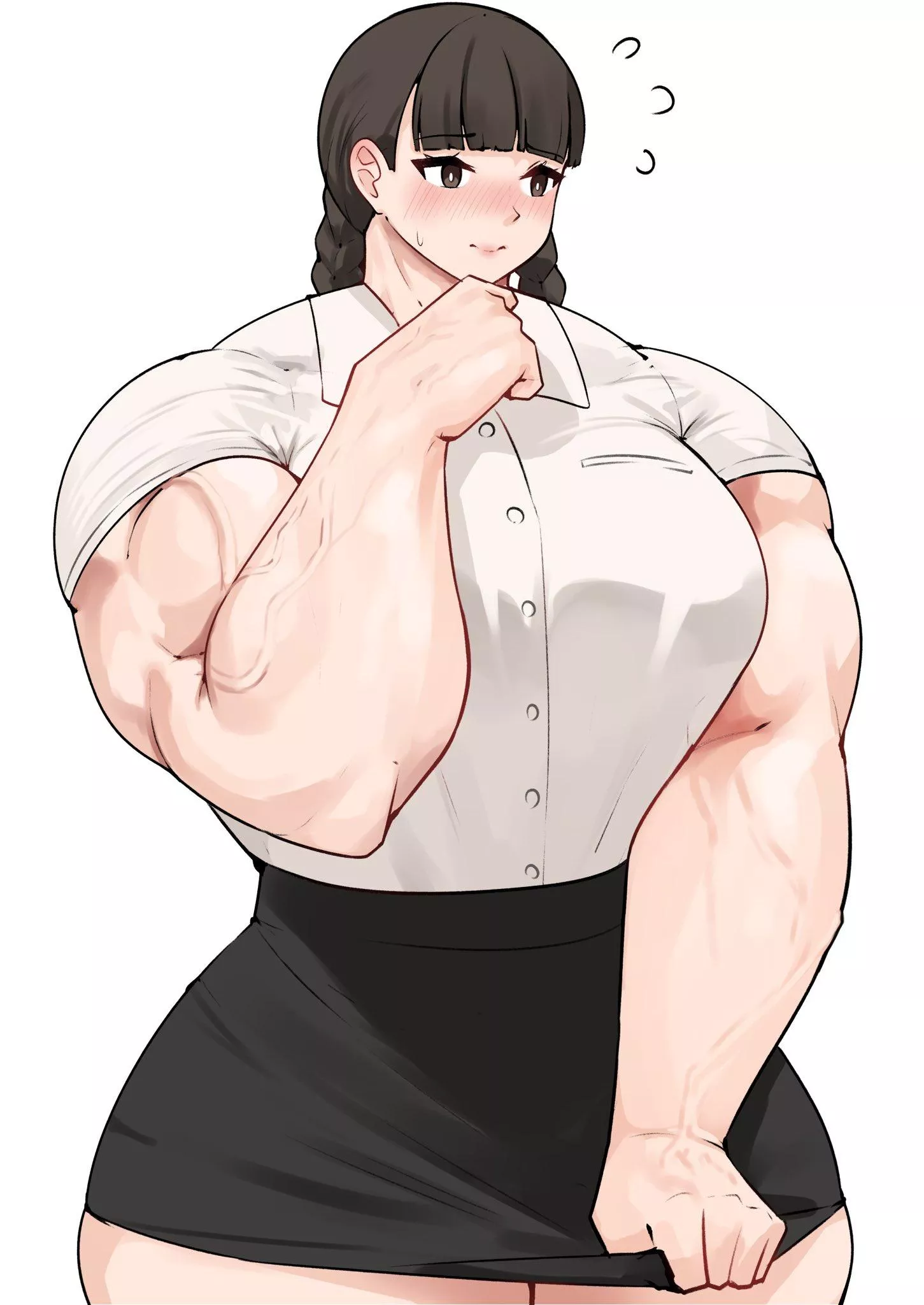 She need bigger size uniform (@musctonk)