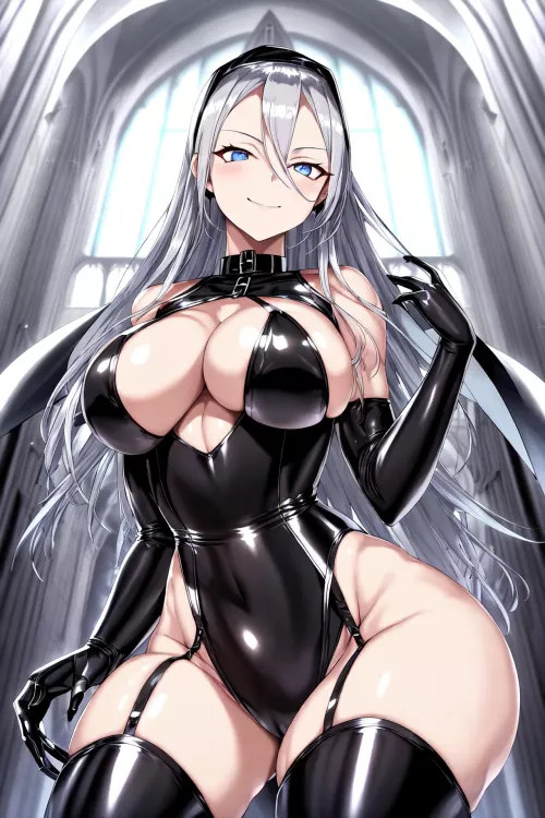 Silver-Haired Dominatrix Nun