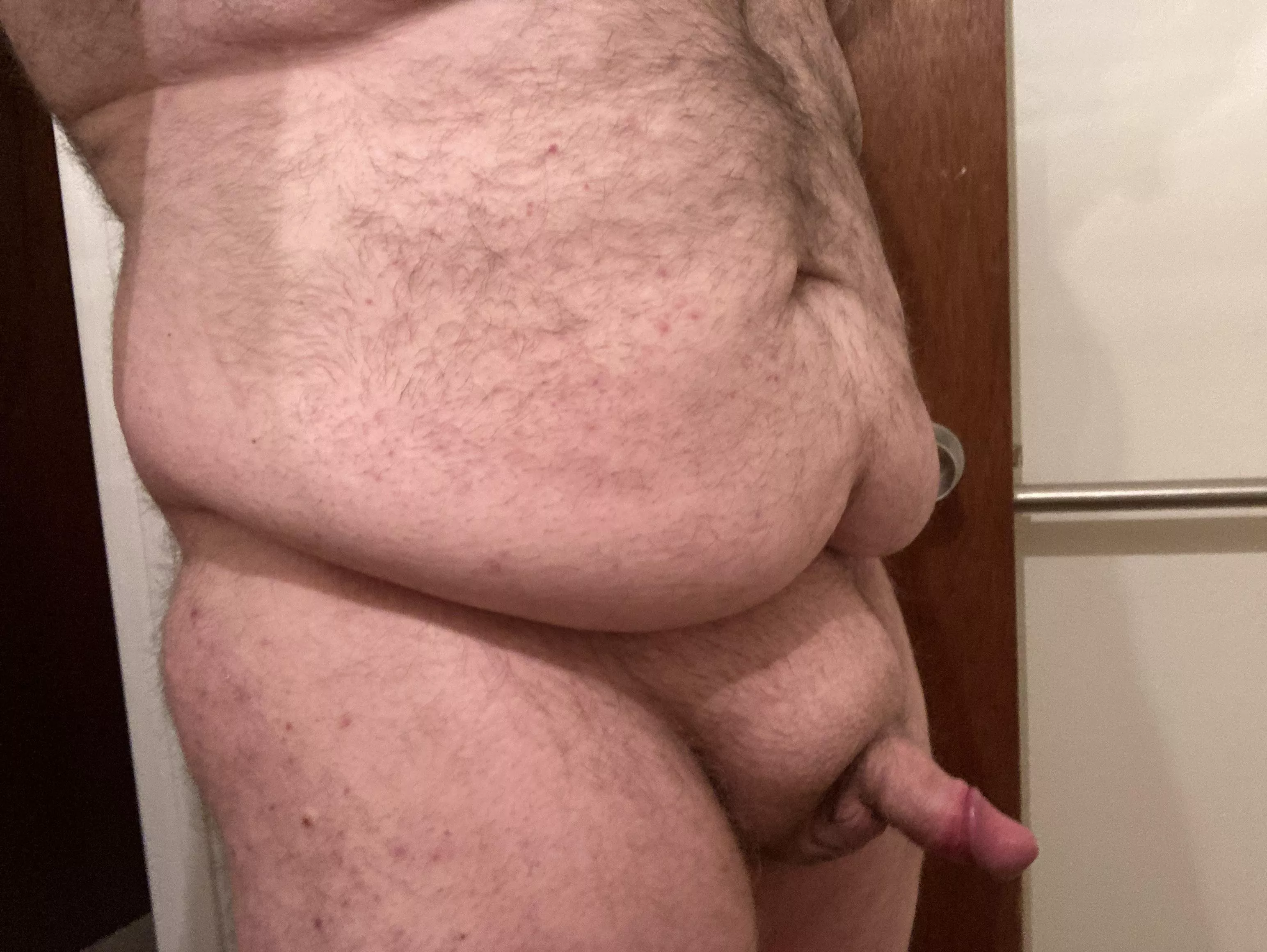 Sporting a Half Chub. Wanna make me harder?
