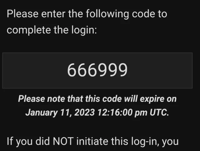 This was literally the login code for my twitch....