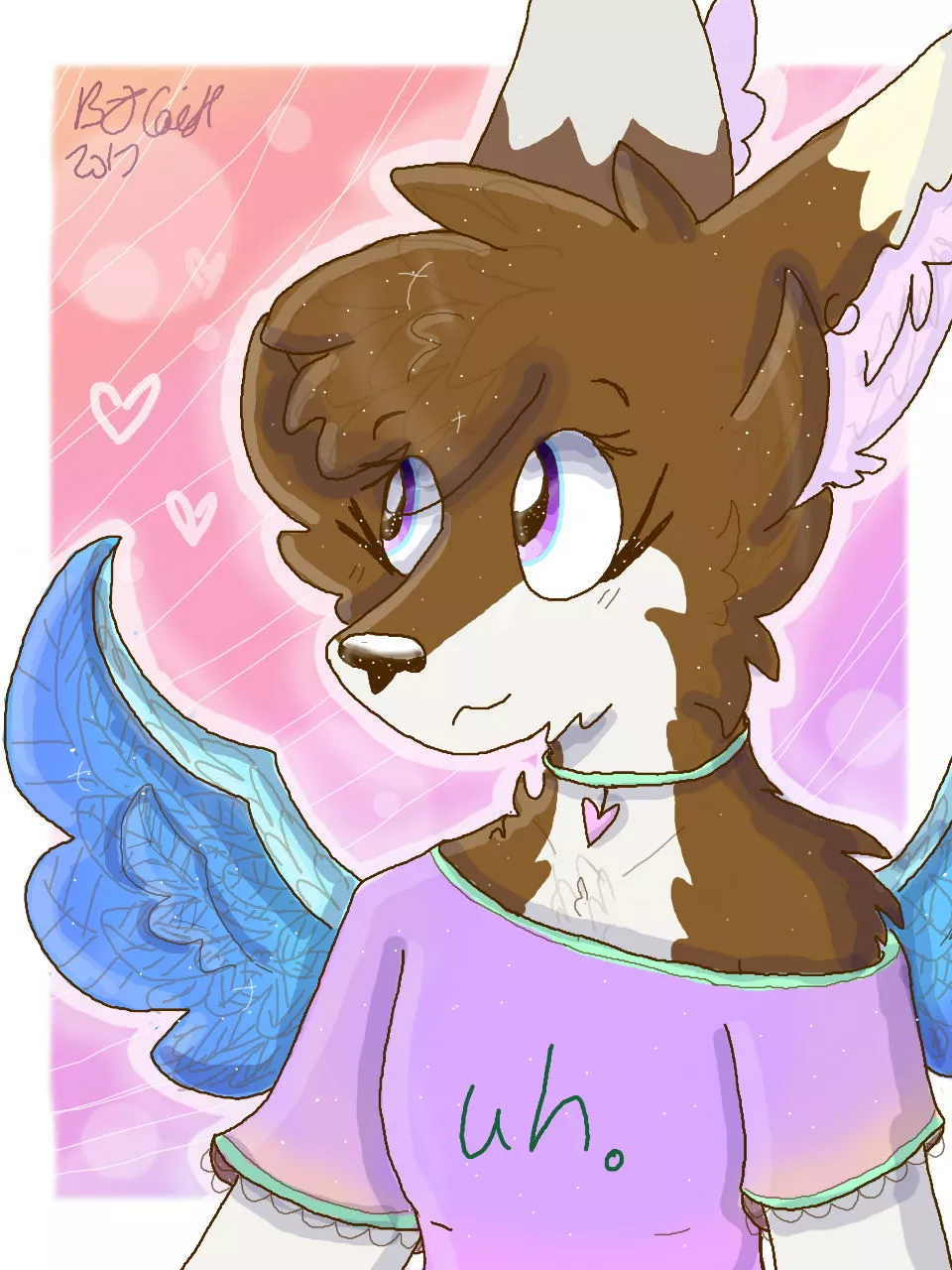 Wearing the uh shirt - art by me (2017)