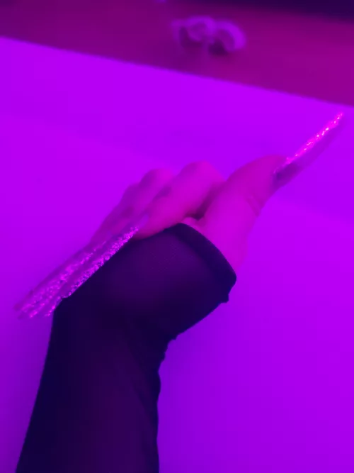 2.21 inches with pink glitter 💖