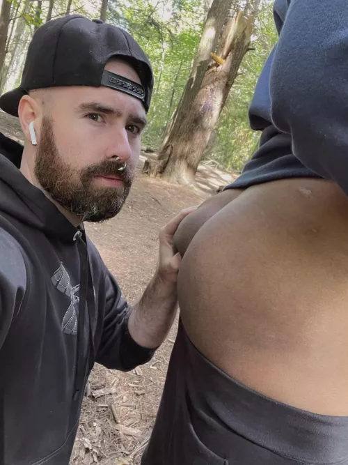 About to devour his ass