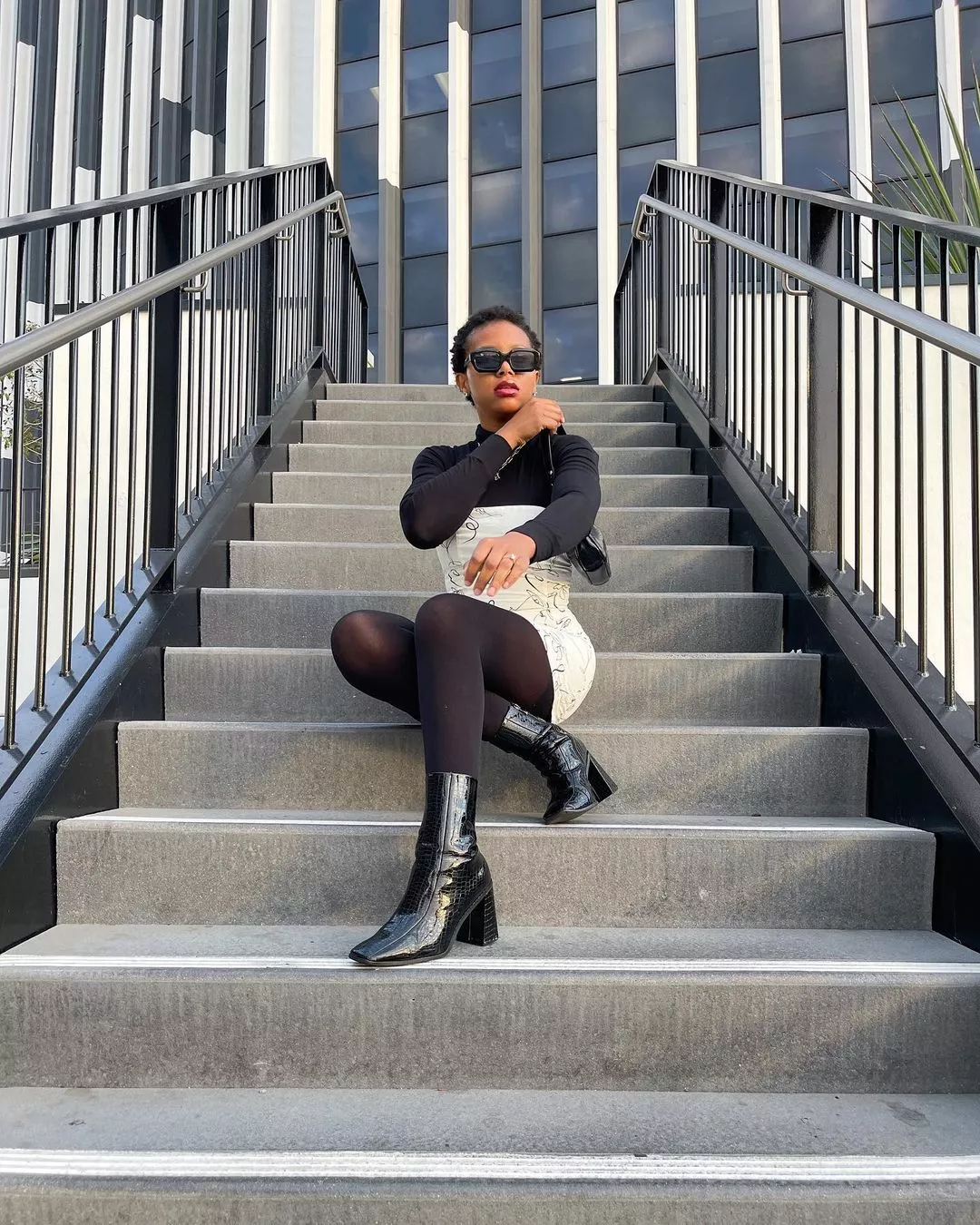 Black and white outfit