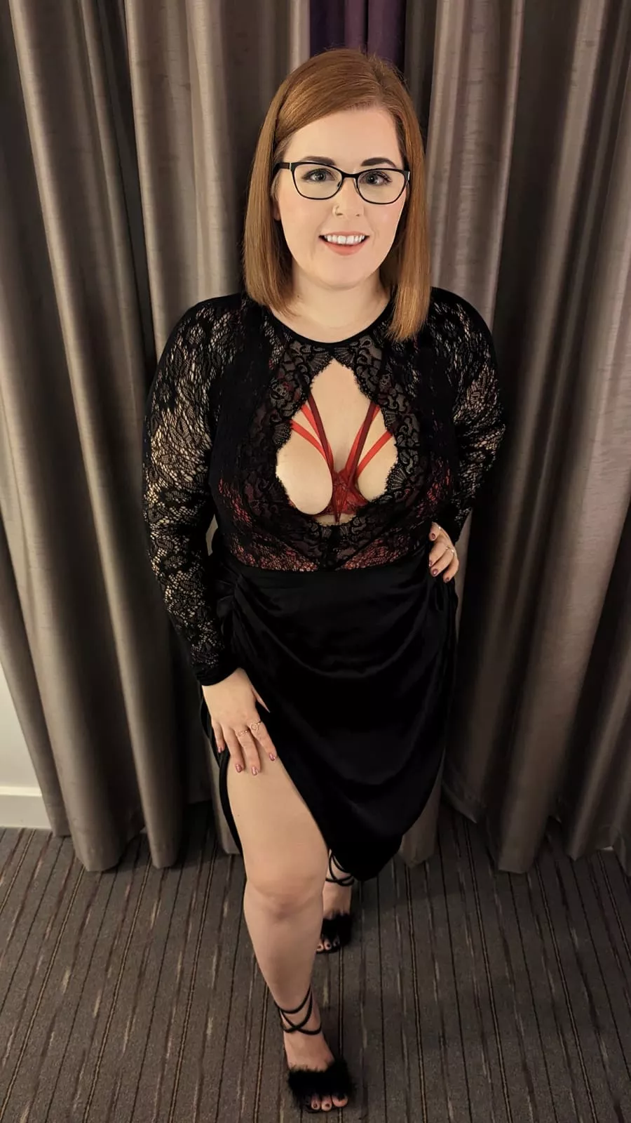 Do you like my fluffy heels? Would they tickle you? 😈