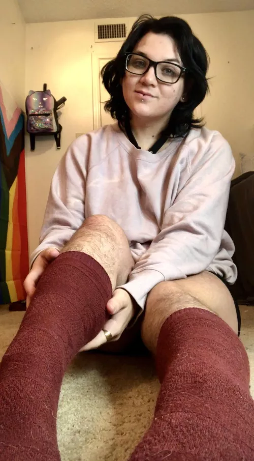 Enjoy my long socks I’ve worn for yoga today