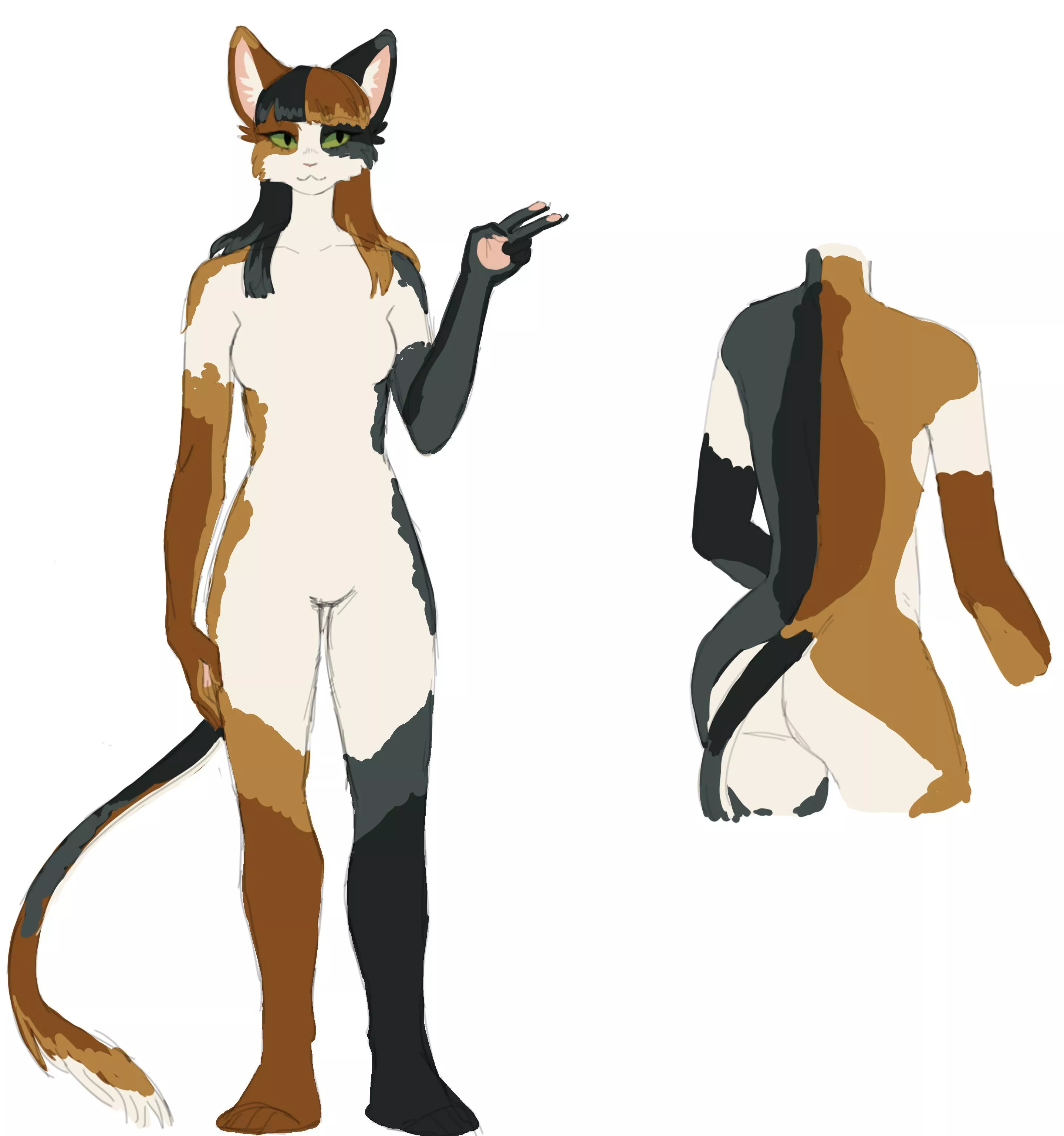 forgive the messy sketch, but i made myself a sona, any name recs? it’s not rlly nsfw but i tagged it just in case