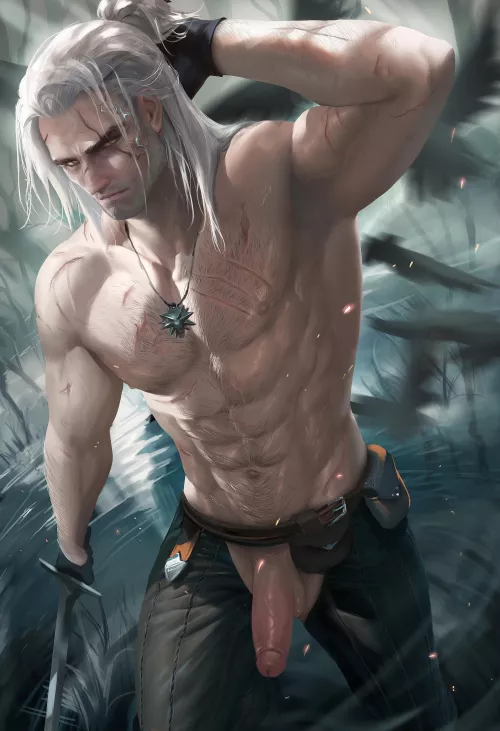 Geralt of Rivia (by Sakimichan)