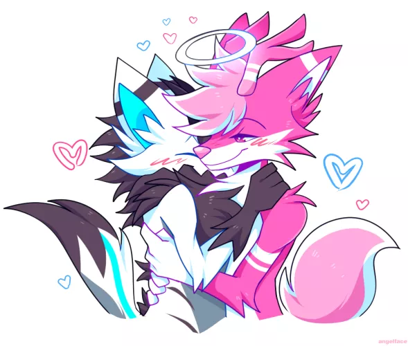 hugs commission (my art)