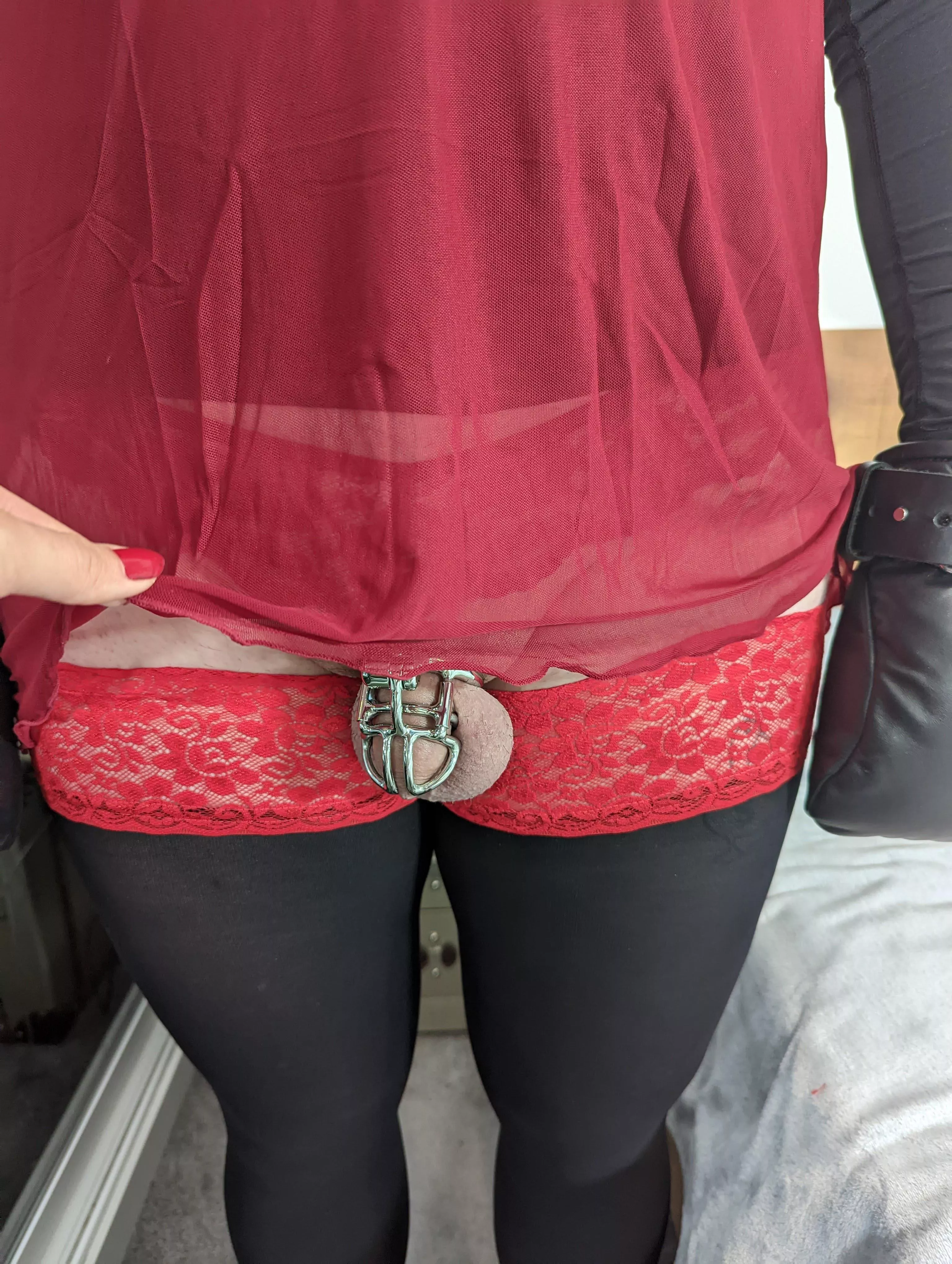 I got him all dressed up!