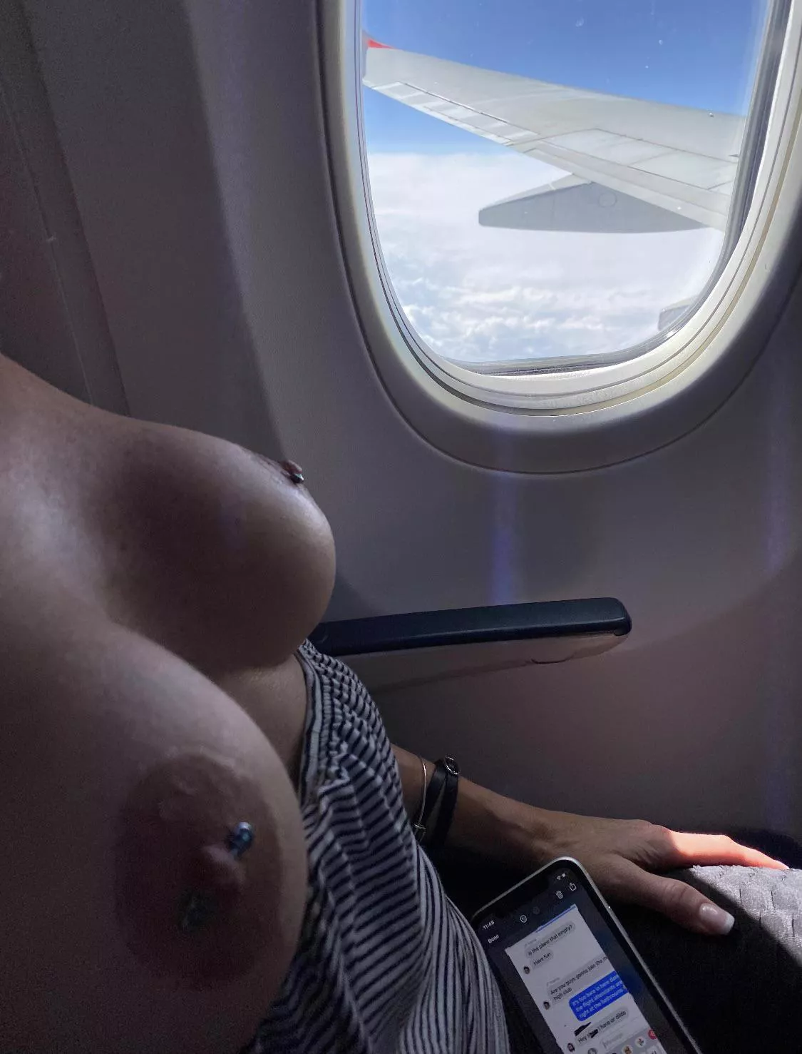 I think the flight attendant caught me