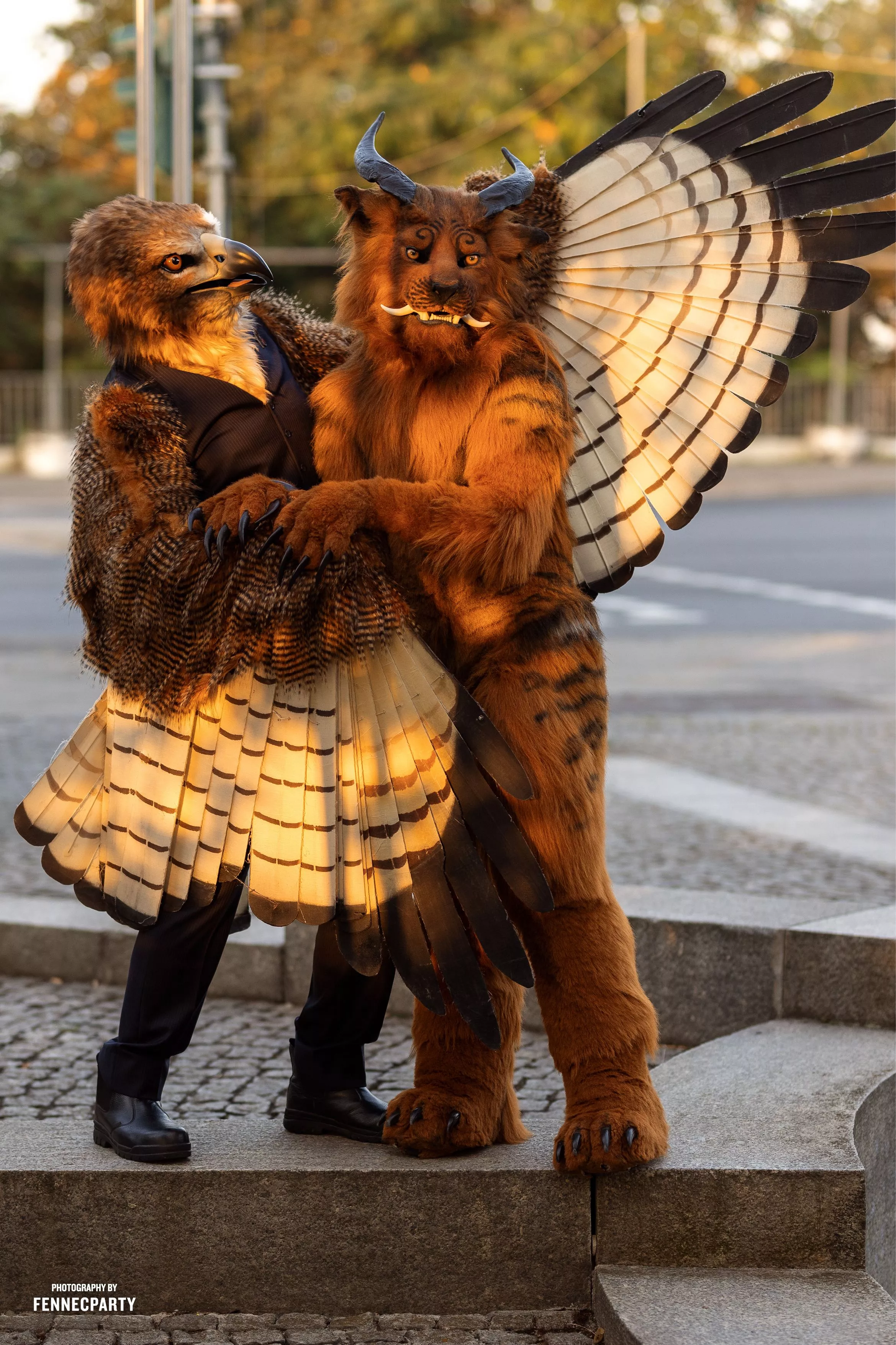 Just a Hawk and Fu Dog hanging out ^v^ :3