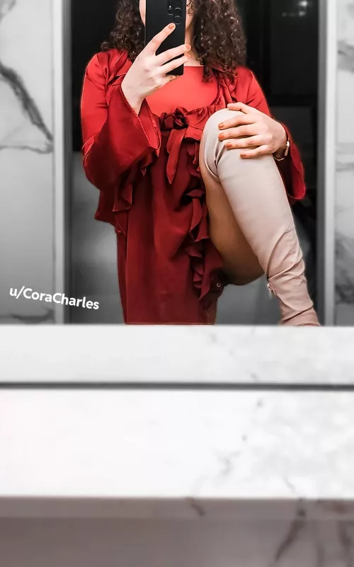 Knee high flesh toned boots