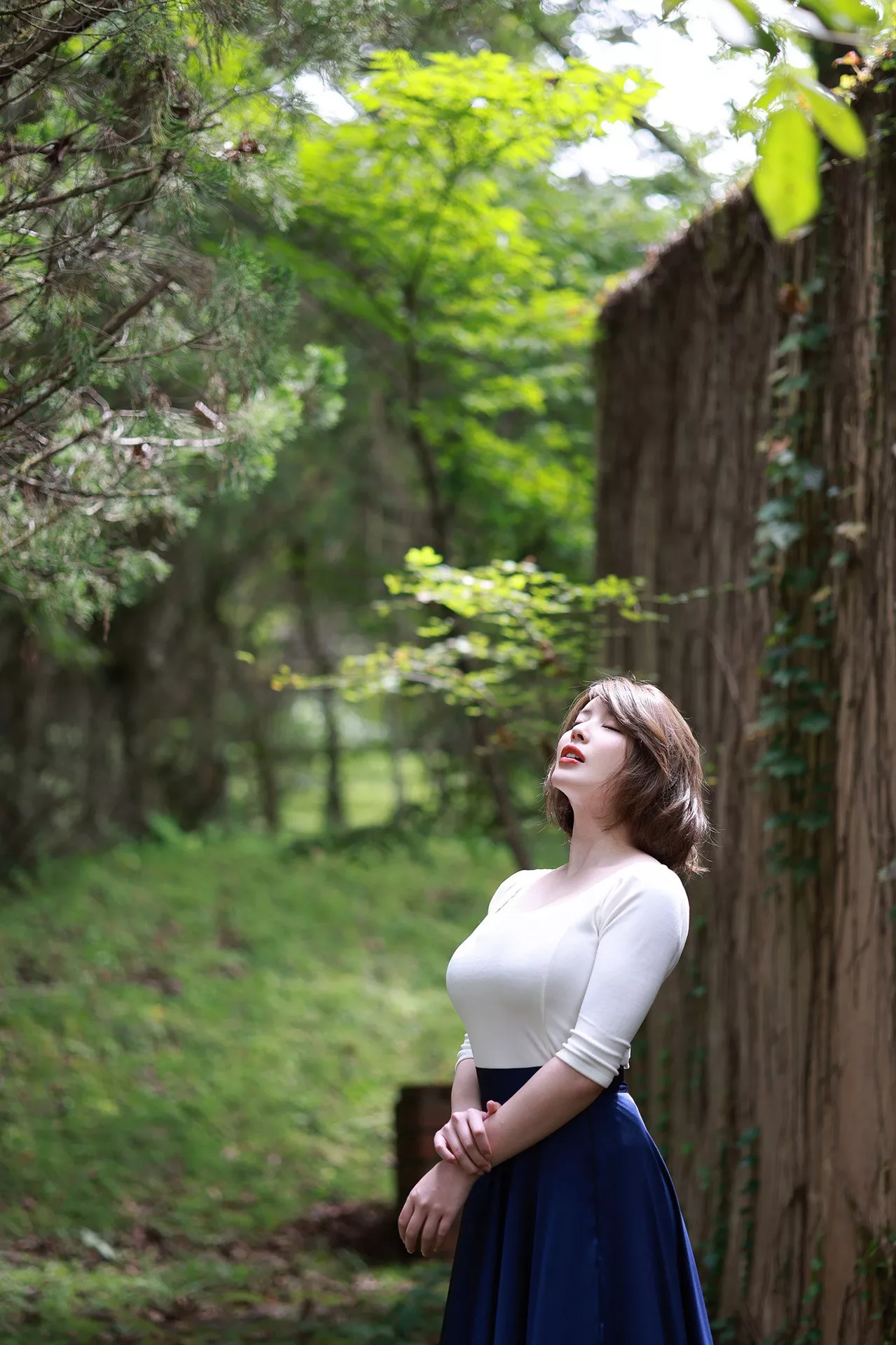 modest clothing and she still can't hide them