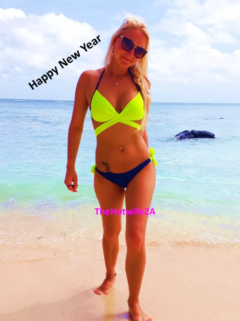 My high viz bikini keeps me safe at work