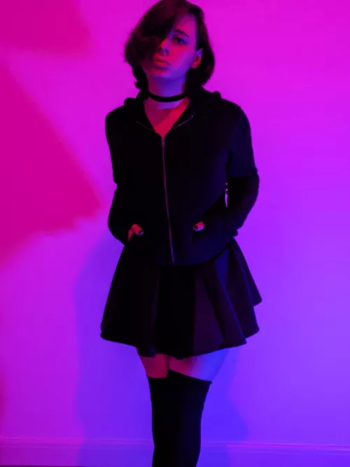 My love language is thigh highs, skirts, and chokers