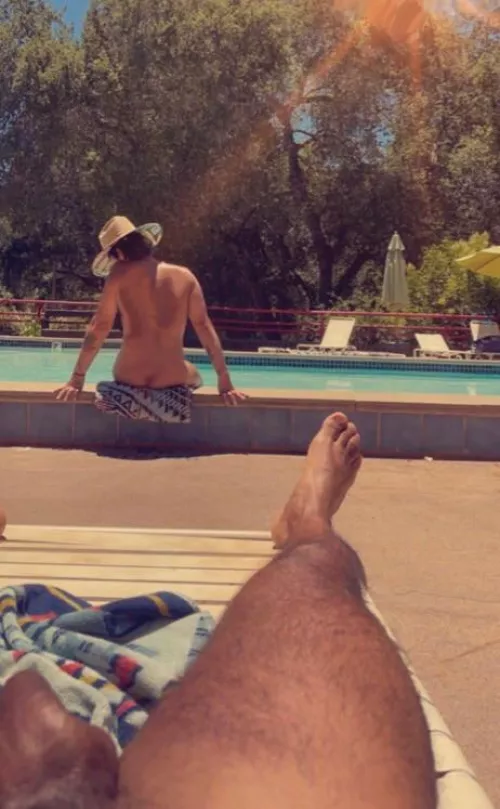 My snack by the pool