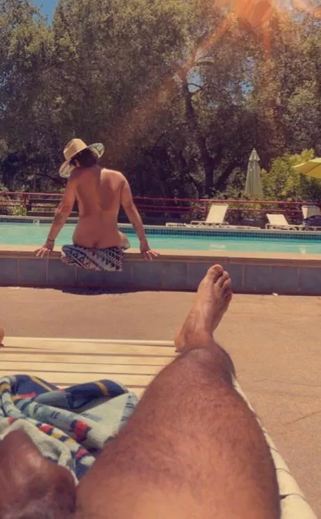 My snack by the pool