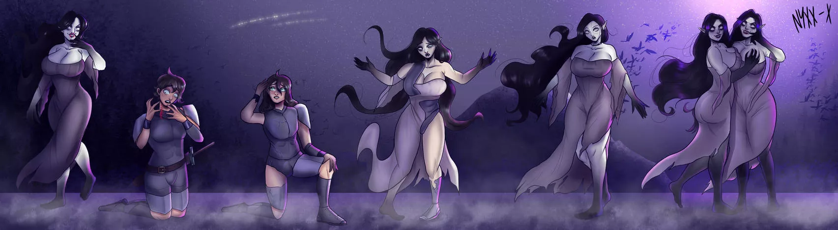 [OC] Vampiric Kiss~ (MTF, Monster Girl, Twinning) by me.