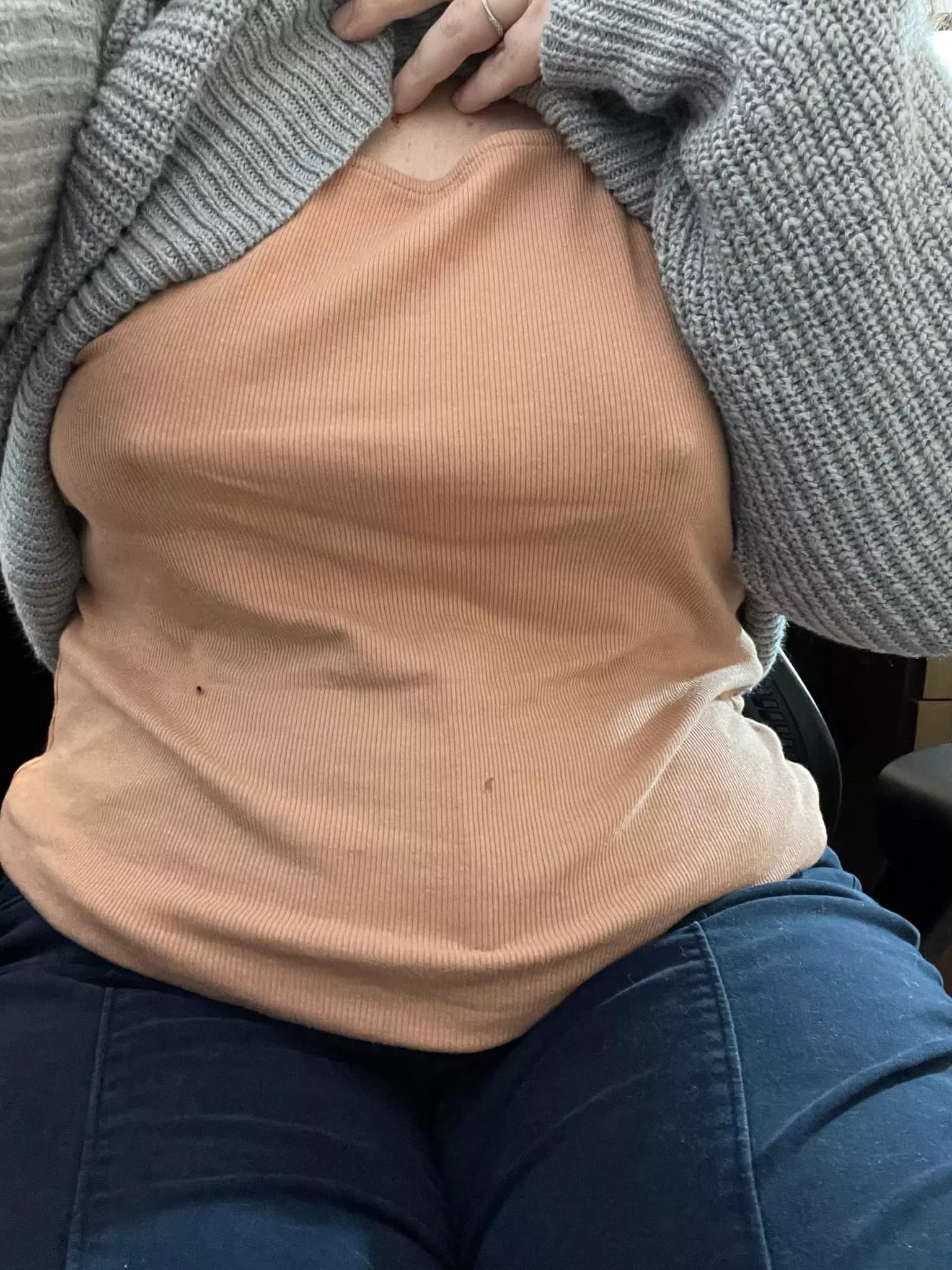 Office better not be too warm...I forgot my bra!