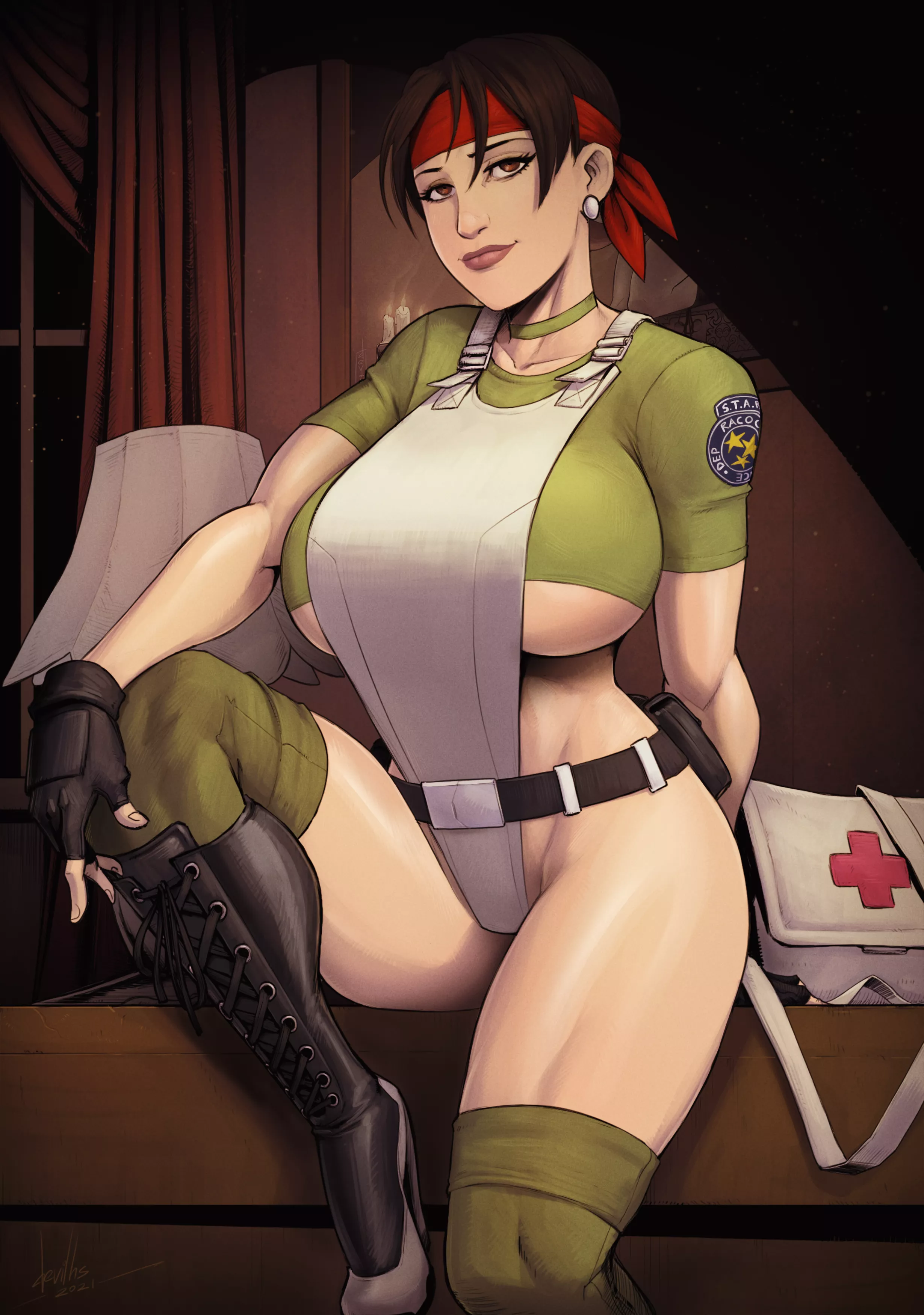 Rebecca Lewd Body Leotard (Devilhs ) [Resident Evil]