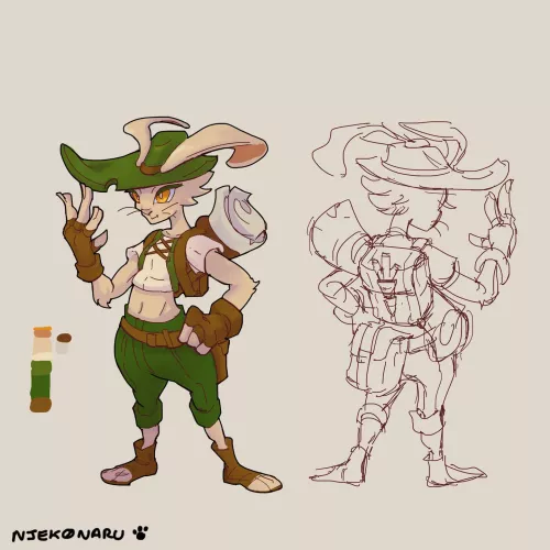 Runner Bunny travels to deliver messages through the country! Do you want to send a message? (art by me :3)