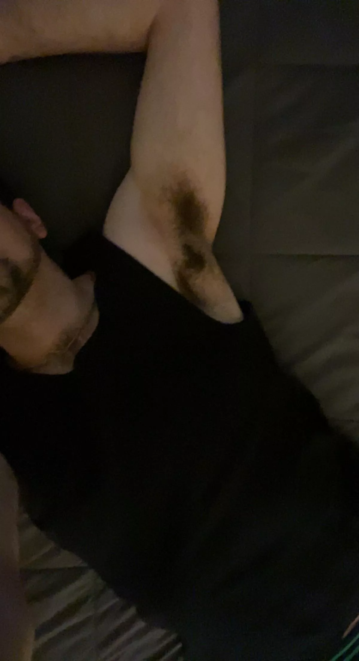 Some morning stretching in bed