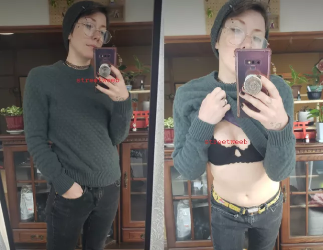 Surprise under my sweater~