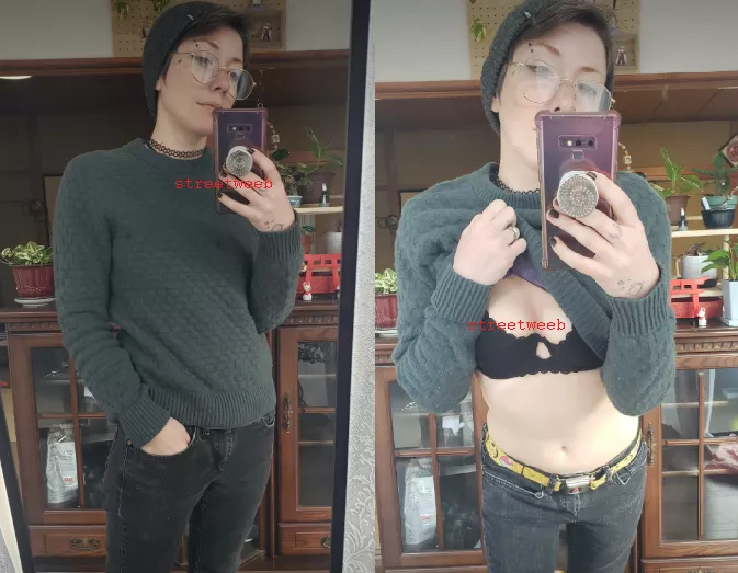 Surprise under my sweater~