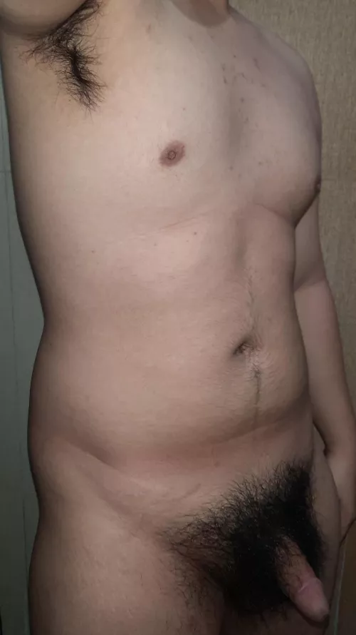 thick bush and cut cock