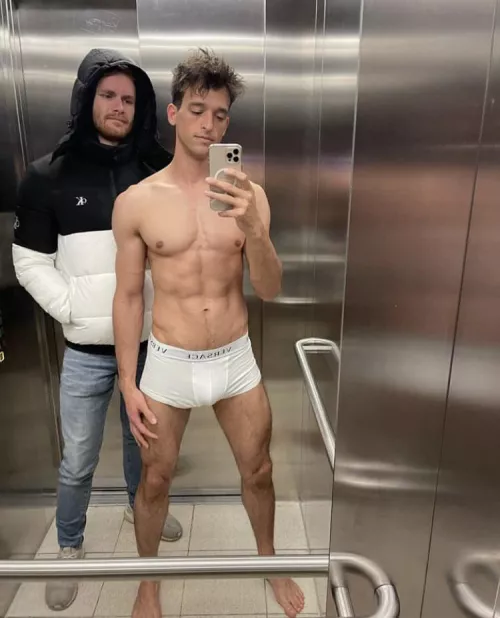 When your roommate dares you ride the elevator in your building in your underwear and press every floor button