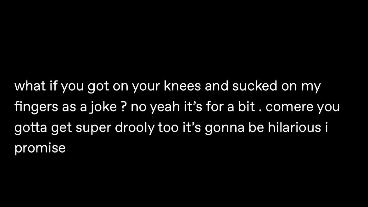 yeah it’s TOTALLY unserious and absolutely not turning me on