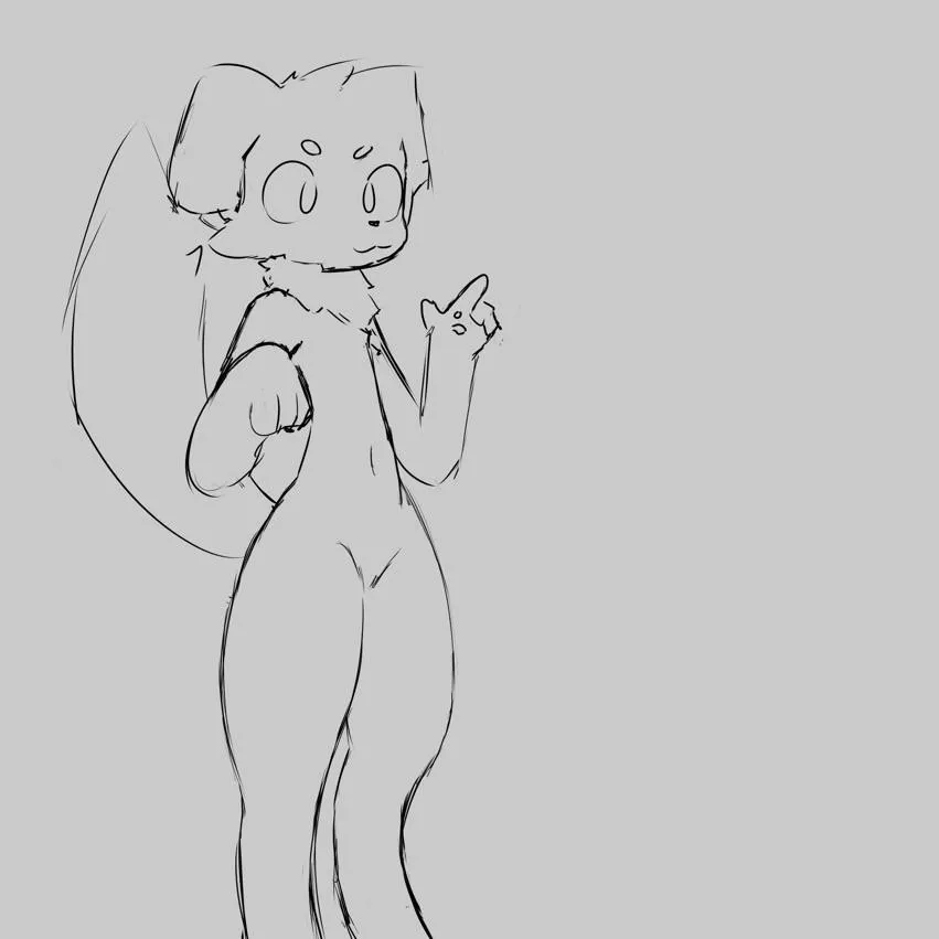 A sketch, trying to get cuter proportions :3(my art)