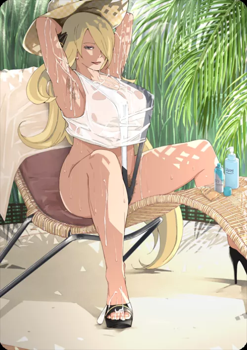 Beach body Cynthia (mihorei) [Pokemon]