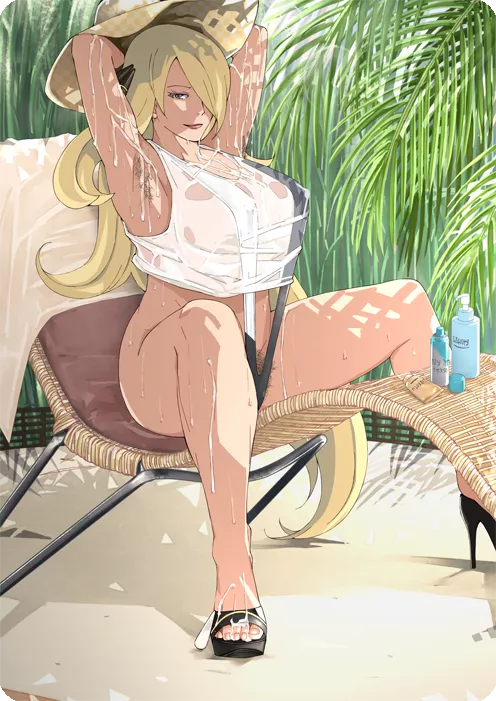 Beach body Cynthia (mihorei) [Pokemon]