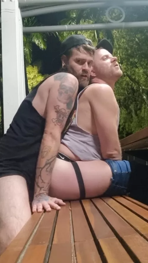 Breeding him in a public park with a guy standing next to us not knowing what we were doing