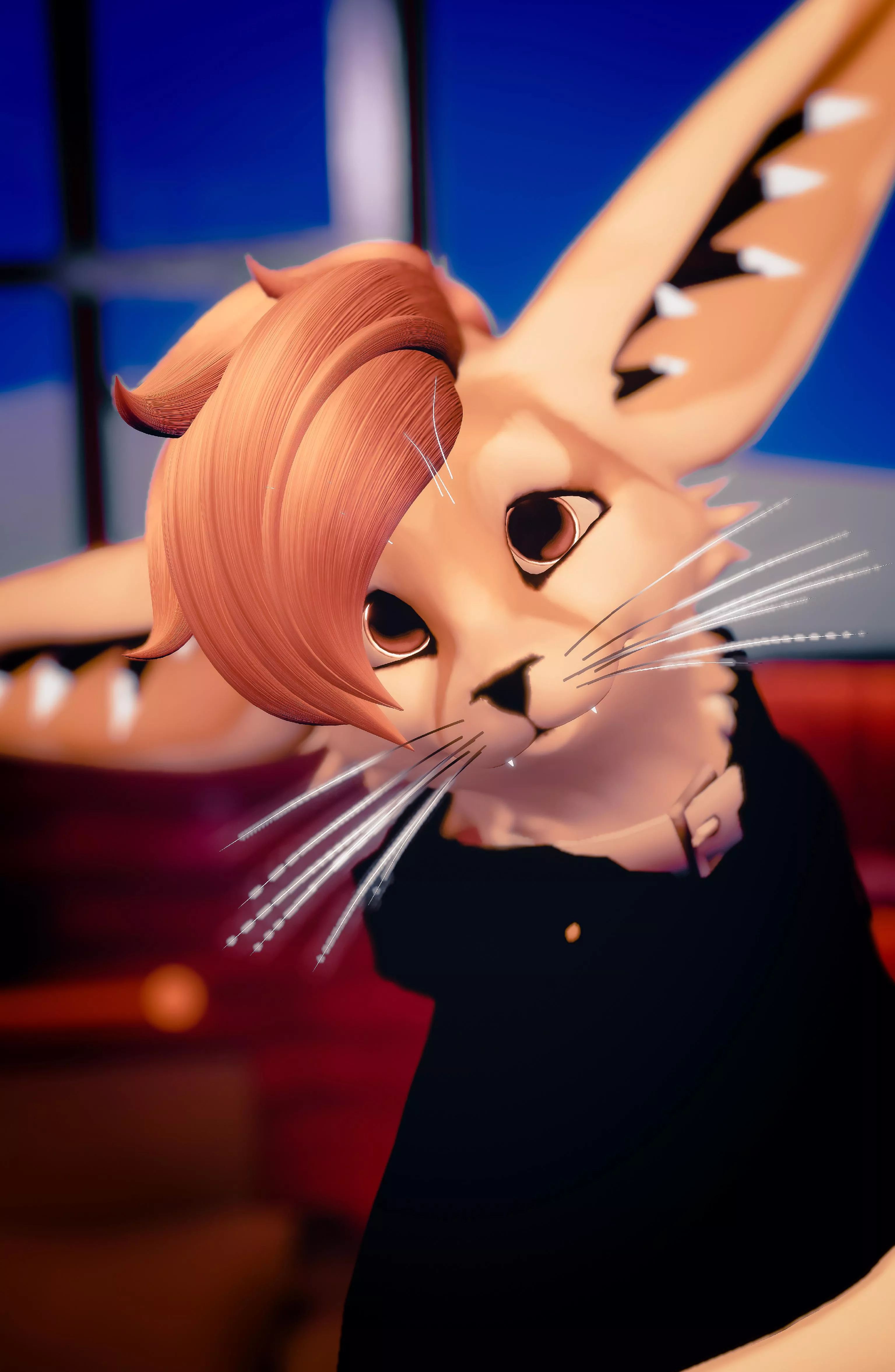 Cute portrait of a fennec in vrc