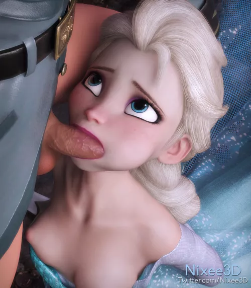 Elsa pleases guard (Nixee3D)