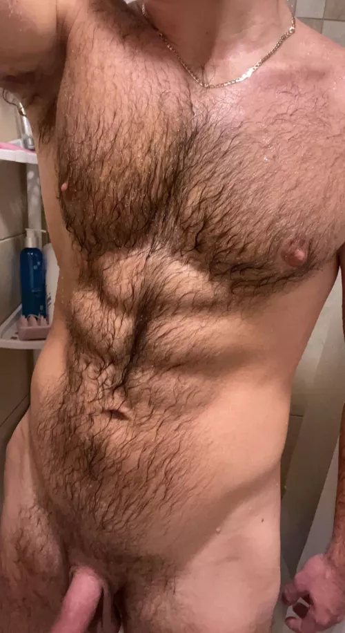 Ever wanted to spy on the hairy stud showering in the change room?