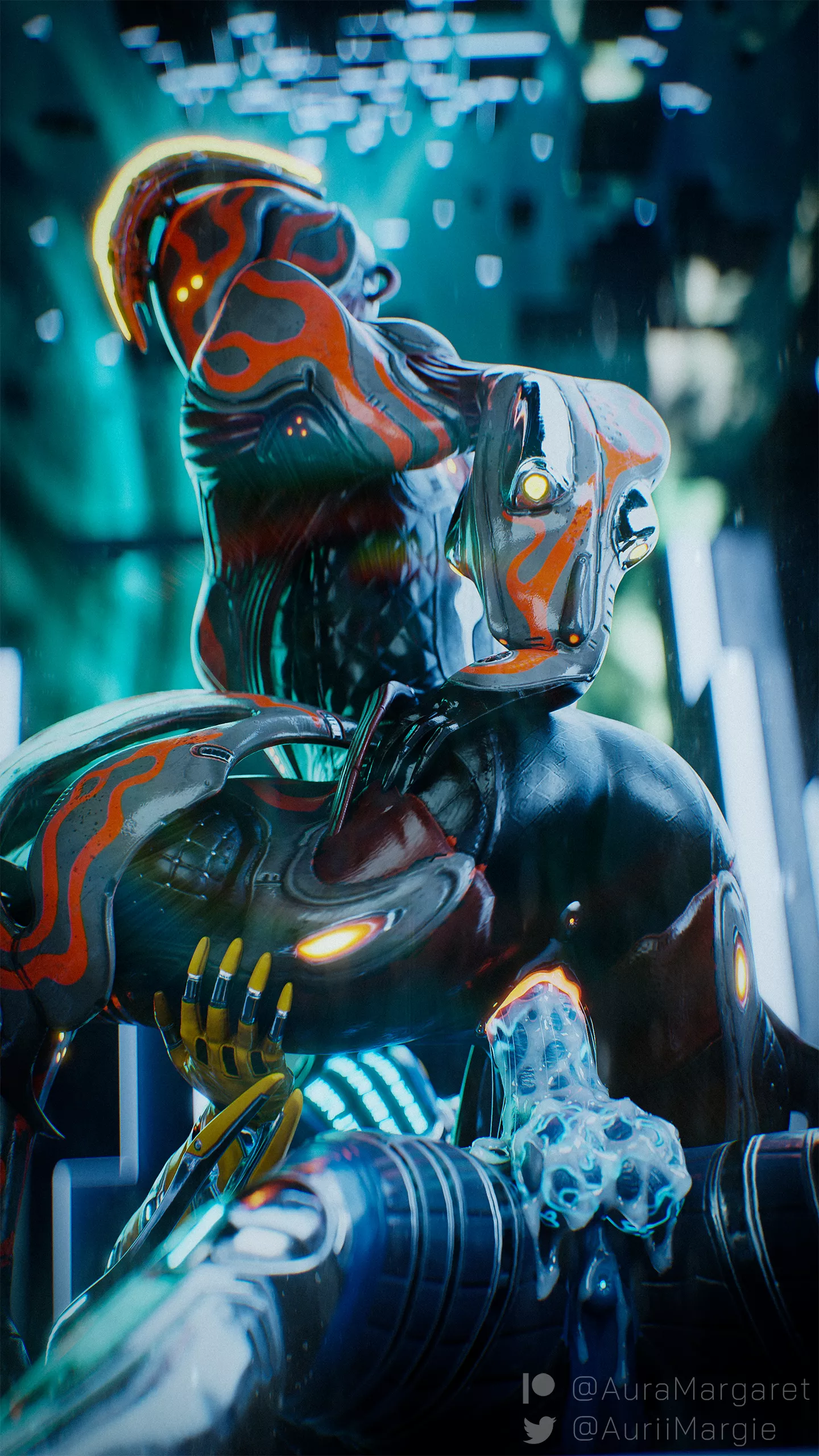 (Futa) - [Ember Graxx] rides [Mag Corpra] in the simulacrum (2023 remaster)